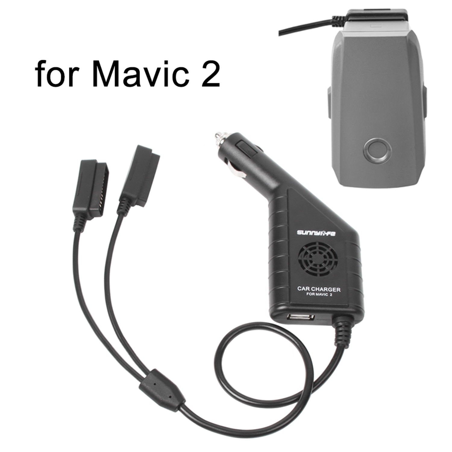  Автомобильное зарядное устройство DJI Mavic 2 /Zoom на 2 АКБ в магазине радиоуправляемых моделей City88
