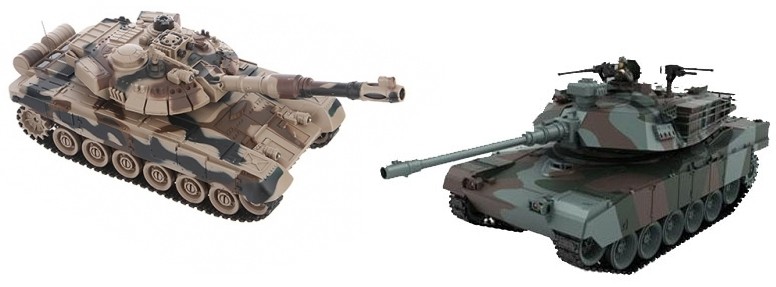 Радиоуправляемый танковый бой T90 и Abrams 2.4GHz - 99830 в магазине радиоуправляемых моделей City88