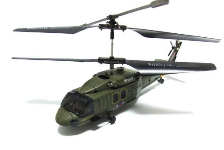 Радиоуправляемый вертолет Syma Black Hawk UH-60 Gyro 3CH ИК-управление - S102G в магазине радиоуправляемых моделей City88