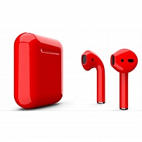 Беспроводные наушники Apple AirPods 2 (без беспроводной зарядки чехла) Color Красные