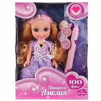 Интерактивная кукла – Амелия с аксессуарами 36 см, 100 фраз,Карапуз M68188B-RU