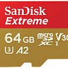 Карта памяти SanDisk Extreme microSDXC Class 10 UHS Class 3 V30 A2 160MB/s 64GB + SD adapter в магазине радиоуправляемых моделей City88