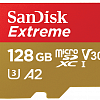 Карта памяти SanDisk Extreme microSDXC Class 10 UHS Class 3 V30 A2 160MB/s 128GB + SD adapter в магазине радиоуправляемых моделей City88
